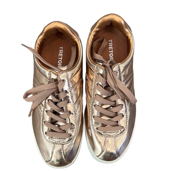 Tretorn Camden Metallic Rose Gold Sneakers - Picture 1 of 13